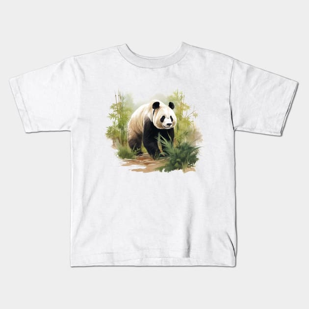 Giant Panda Kids T-Shirt by zooleisurelife